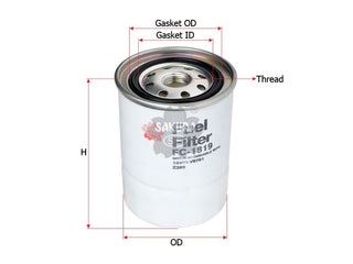 SAKURA,, Fuel Filter (Spin-On), AY500-NS010, FC-1819, NISSAN