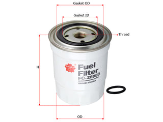กรองน้ำมันเชื้อเพลิง(Spin-On), SAKURA, 0K60E-23570A, FC-28050, KIA (125999)