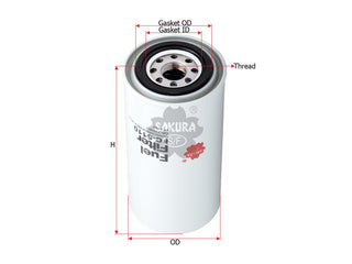 SAKURA,, Fuel Filter (Spin-On), OE42873, FC-5110, PERKINS