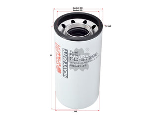 กรองน้ำมันเชื้อเพลิง(Spin-On), SAKURA, 4964234, FC-57290, CUMMINS (126980)