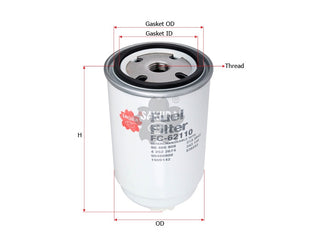 กรองน้ำมันเชื้อเพลิง(Spin-On) , SAKURA, 2034 0251, FC-62110, FIAT (125562)