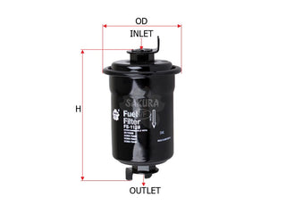 Fuel Filter (In-Line)၊ SAKURA၊ 25176328၊ FS-1128၊ TOYOTA (123992)