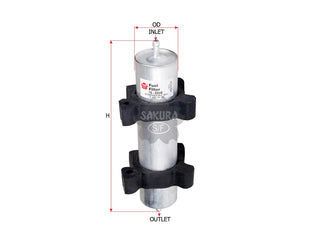 SAKURA,, Fuel Filter (In-Line), 16 12 6 765 756, FS-30040, BMW