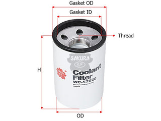 SAKURA,, Coolant Filter (Spin-On), 3680434, WC-57020, FREIGHTLINER