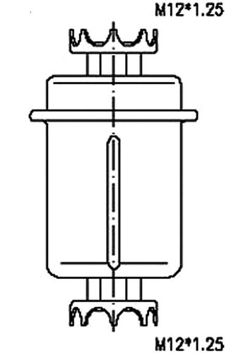 กรองน้ำมันเบนซิน (INJECTOR & CARBURETOR), JS, 043-0829, FS6004U, HYUNDAI (034119)