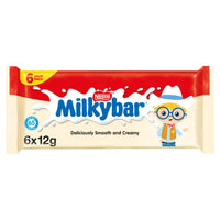KYB MILKYBAR WHITE CHOCOLATE BAR MULTIPACK 6 PACK 72G MILKYBAR WHITE MEDIUM MULTIPACK 4 X 25G Shock Absorber