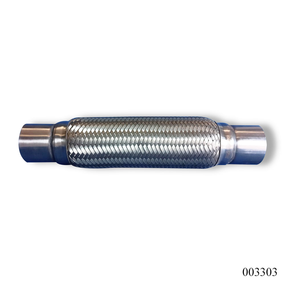 Exhaust Pipe, WPR, 2-1/2 Inch x15 Inch  (ID63.5x282/382), With Inner Braid, Three Layer (003303)