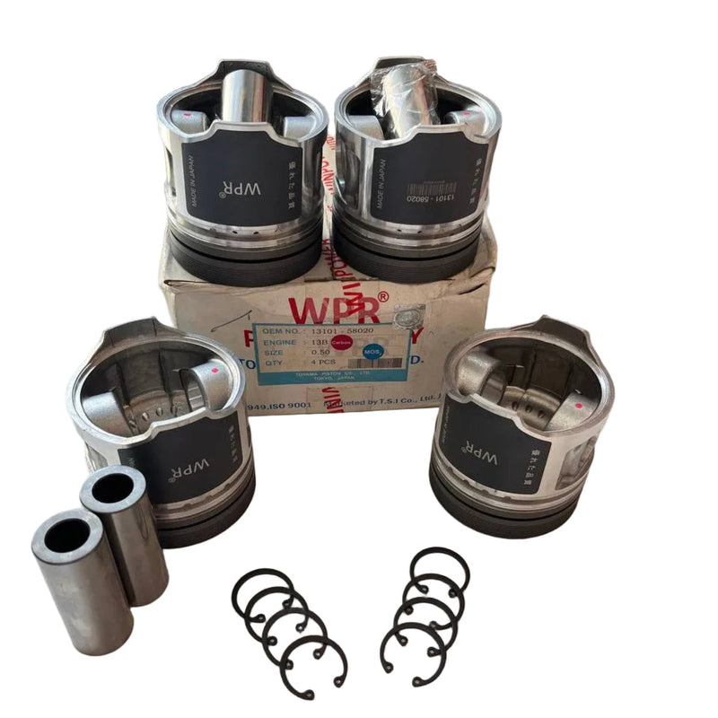 WPR Piston w/ Pin, 0.50 Oversize, for Toyota 13B, OEM 13101-58020