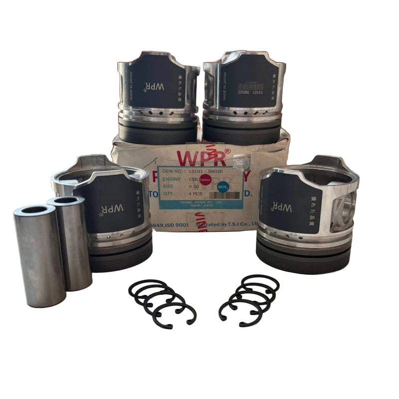 WPR Piston w/ Pin, 0.50 Oversize, for Toyota 13B, OEM 13101-58020