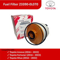 TOYOTA,, Fuel Filter (Element), 23390-0L070, F-11140, TOYOTA, FORTUNER