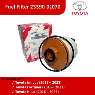 TOYOTA,, Fuel Filter (Element), 23390-0L070, F-11140, TOYOTA, FORTUNER