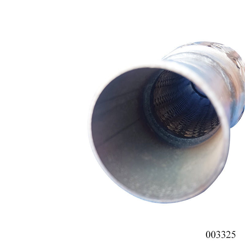 ท่อไอเสีย WPR 1.5 นิ้ว x10.5 นิ้ว (OD42 x 167/267) พร้อมสายถักเปียด้านใน 3 ชั้น 38มม. x 42มม. x 267มม. x 65มม. (003325)