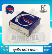 Nachi Ball Bearing, Number 6804, Japanese Standard, Made in Japan, Size 20X32X7, Single Row Deep Groove Ball Bearing.
