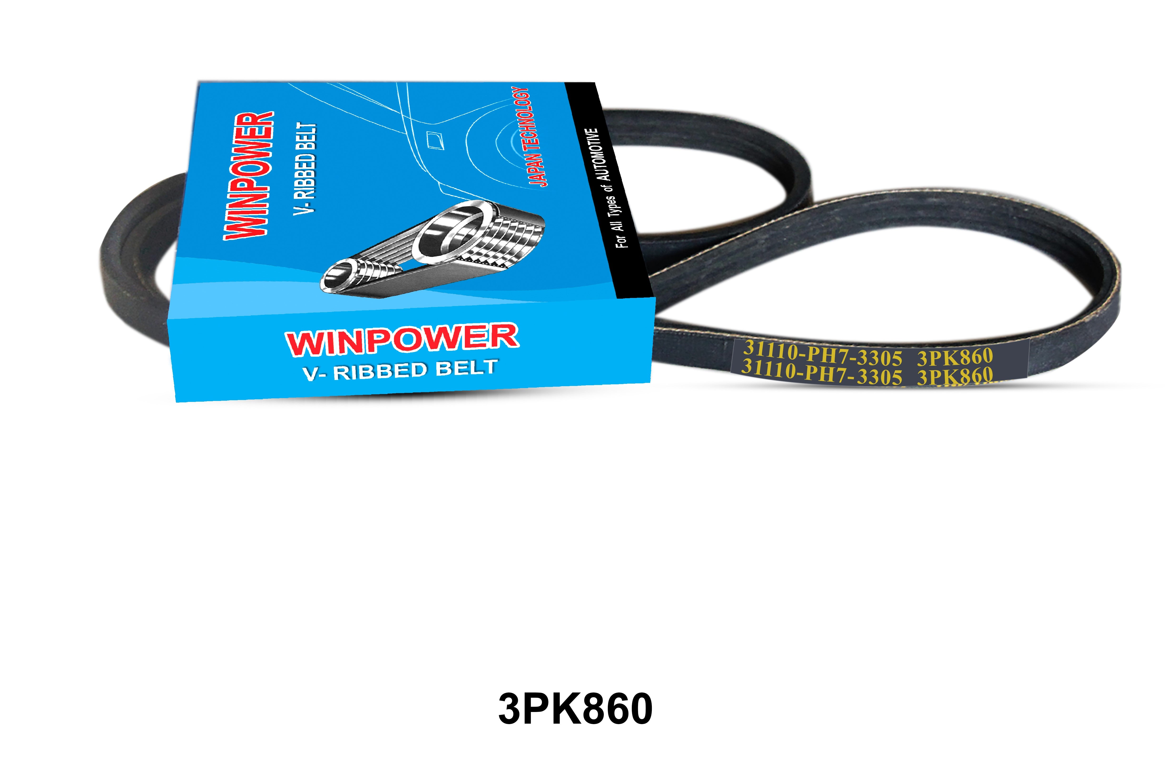 V-Ribbed Belt, WINPOWER, 3PK860 (007030)