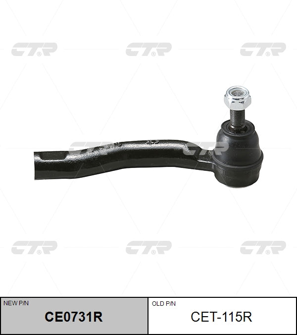 CTR, Tie Rod End, 45046-19265, CET-115R