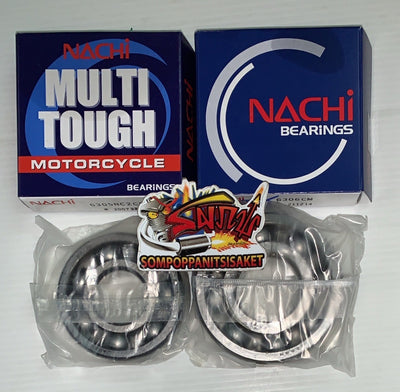 N-Max Crankshaft Bearings, Grade Aaa Nachi, Left + Right, 1 Set of 2 Balls