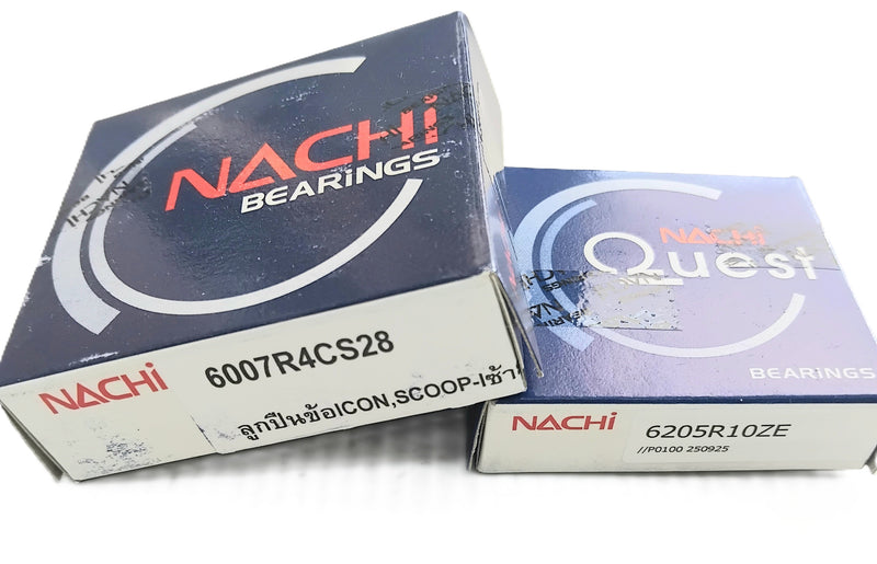 (Price Per Set) Side Bearings, Left-Right, Scoopy I, First Model-Year 2016, Nachi Brand, 6007R4Cs28-Left, 6205R10Ze-Right