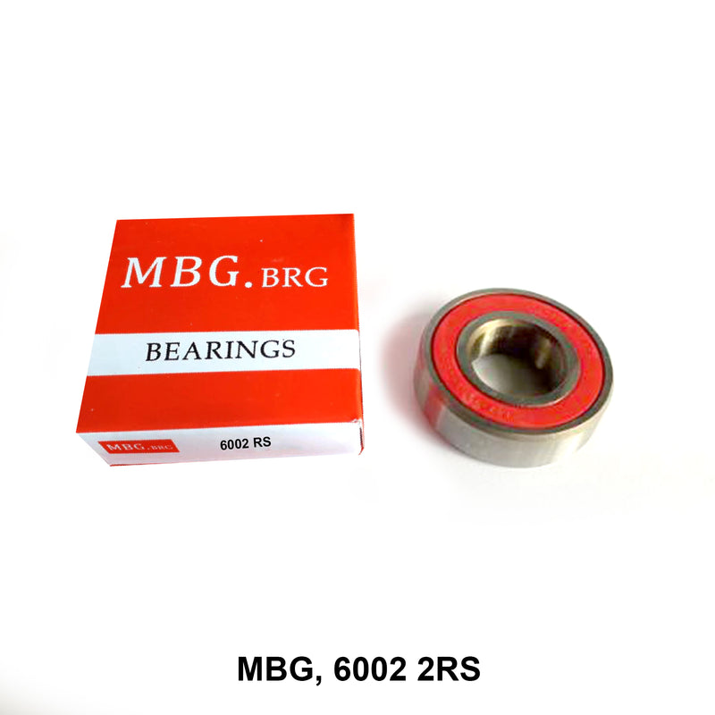 ตลับลูกปืนเม็ดกลมร่องลึก MBG จีน 6002 2RS (121384)