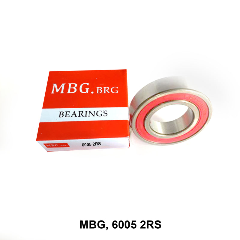 MBG, Deep Groove Ball Bearing, China, 6005, 2RS