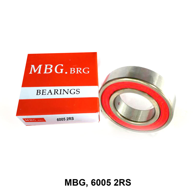 MBG, Deep Groove Ball Bearing, China, 6005, 2RS