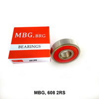 ตลับลูกปืนเม็ดกลมร่องลึก MBG จีน 608 2RS (121347)