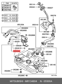 ปั๊มเชื้อเพลิงในถัง (เล็ก) X สปีด พินเล็ก 23220-74021-S, XF-3801 (121978)