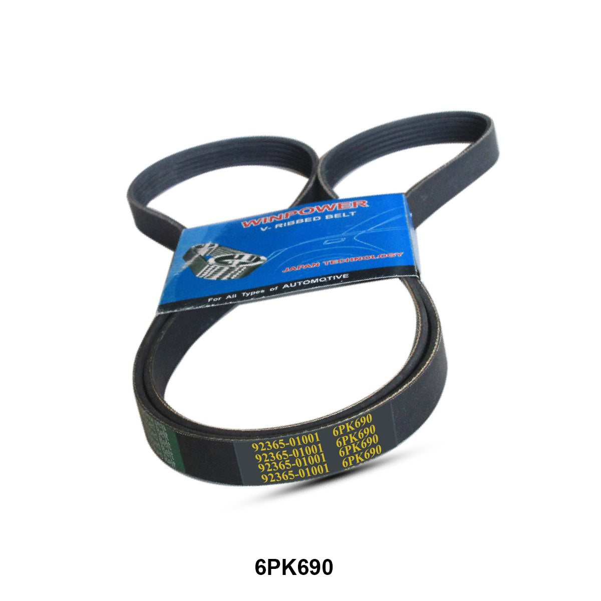 V-Ribbed Belt, WINPOWER, 6PK690 (006971)
