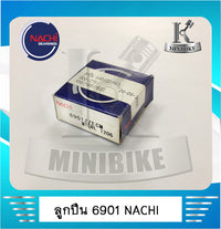 Ball Bearing 6901, Japanese Standard, Made in Japan, Size 12X24X6, Single Row Deep Groove Ball Bearing, Nachi.