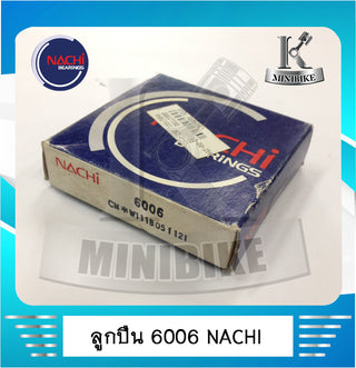 6006 Ball Bearing, Japanese Standard, Made in Japan, Size 30X55X13, Nachi, a Brand of Quality Ball Bearings That Technicians Choose to Use.