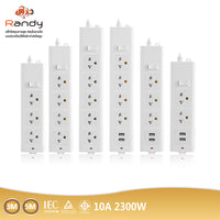 MOG Power Strip + USB, 10m Long Cable
