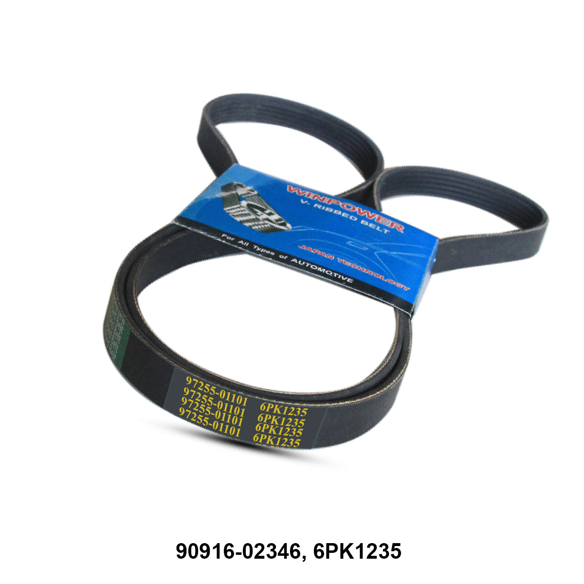 V-Ribbed Belt, WINPOWER, 90916-02346, 6PK1235 (004956)