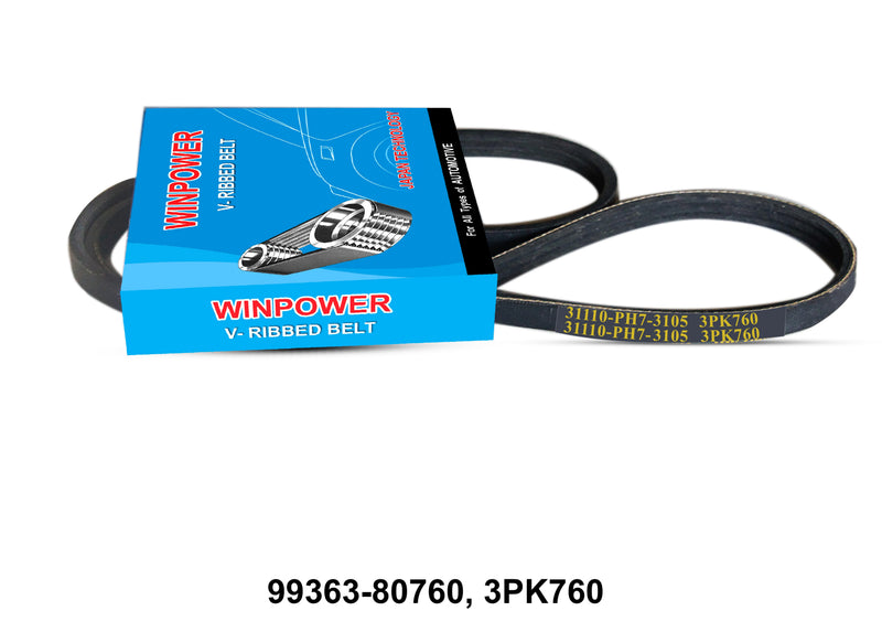 สายพานร่องตัววี WINPOWER, 99363-80760, 3PK760 (002470)