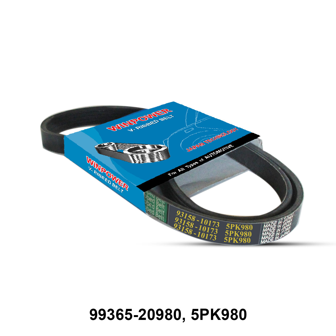 V-Ribbed Belt, WINPOWER, 95141-60G60, 4PK980 (005278)