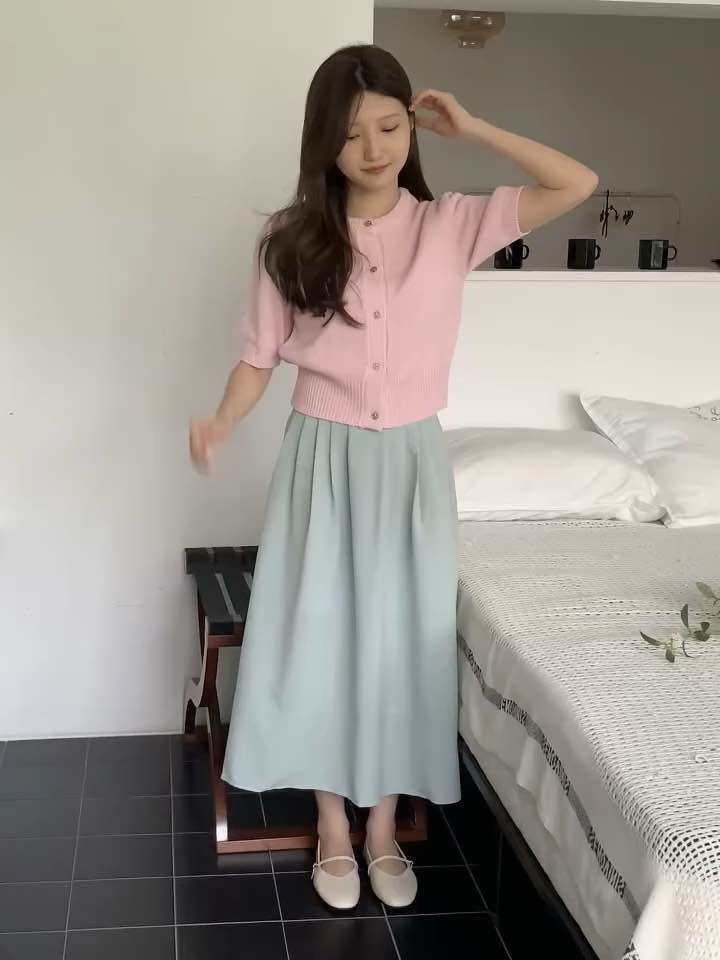 KYB COTTON CANDY SHORT CARDIGAN 3COLOR PINK SKYBLUE NAVY Sho