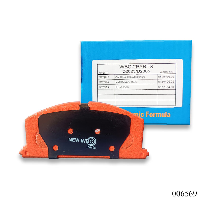 New WBC Brake Pad, Ceramic, D2023, 04465-21010, for Toyota Hilux