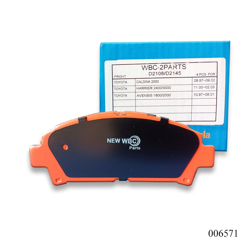New WBC Brake Pad, Ceramic, D2108, 04465-20470, for Toyota 4Runner