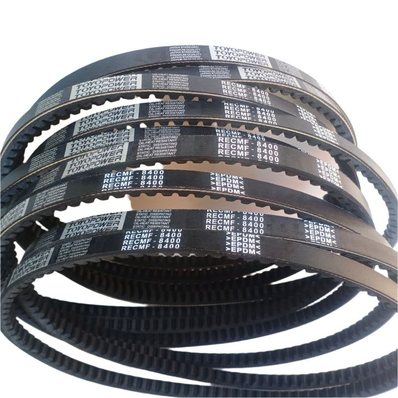 TOYOPOWER Raw Edge Cogged V-belt (RECMF-8400) For ISUZU ELF