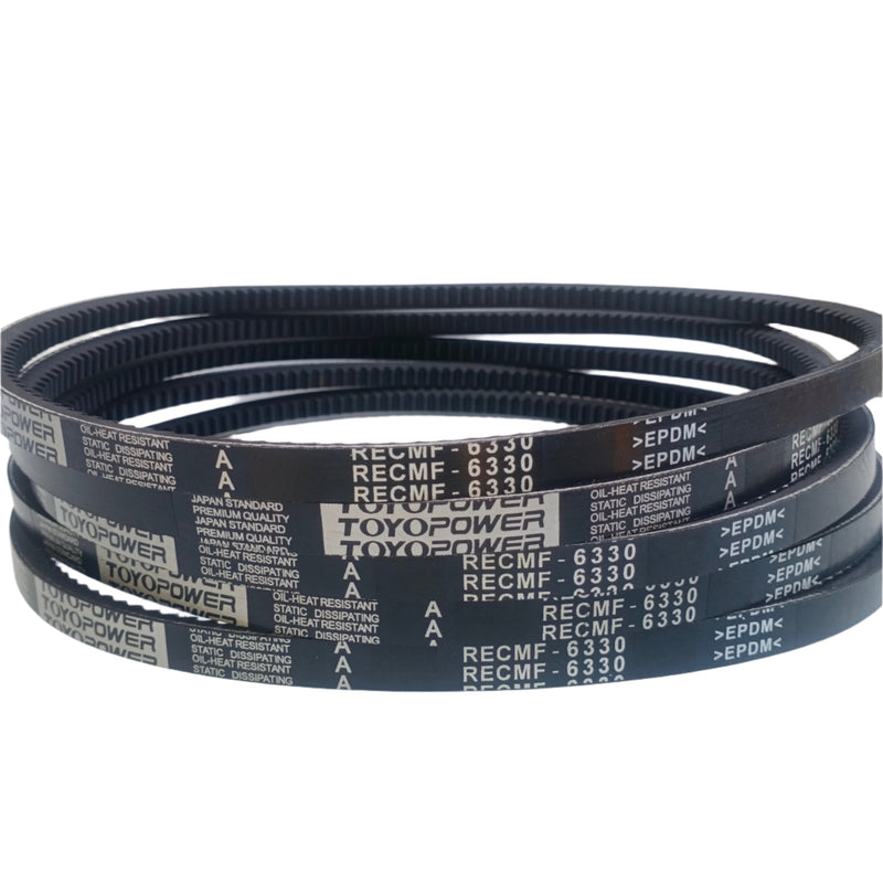 TOYOPOWER Raw Edge Cogged V-Belt RECMF-6330 for Toyota Hiace Commuter