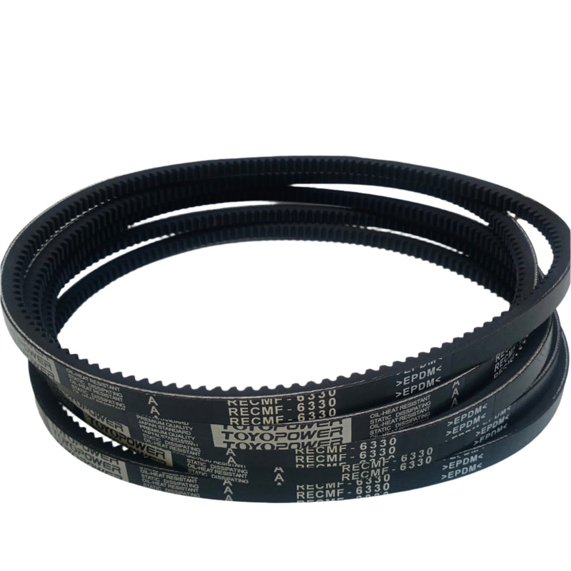TOYOPOWER Raw Edge Cogged V-Belt RECMF-6330 for Toyota Hiace Commuter