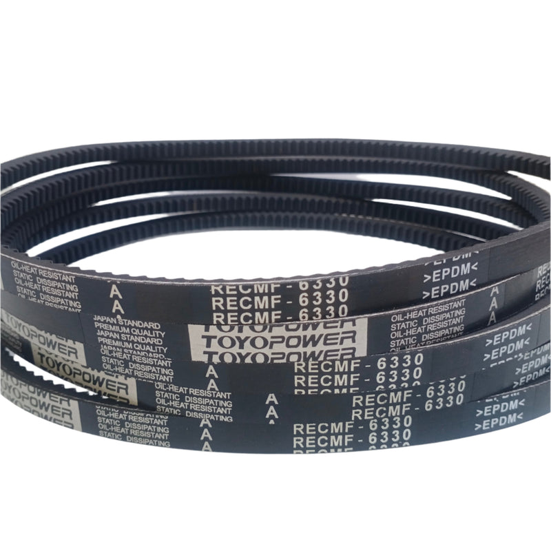 TOYOPOWER Raw Edge Cogged V-Belt RECMF-6330 for Toyota Hiace Commuter