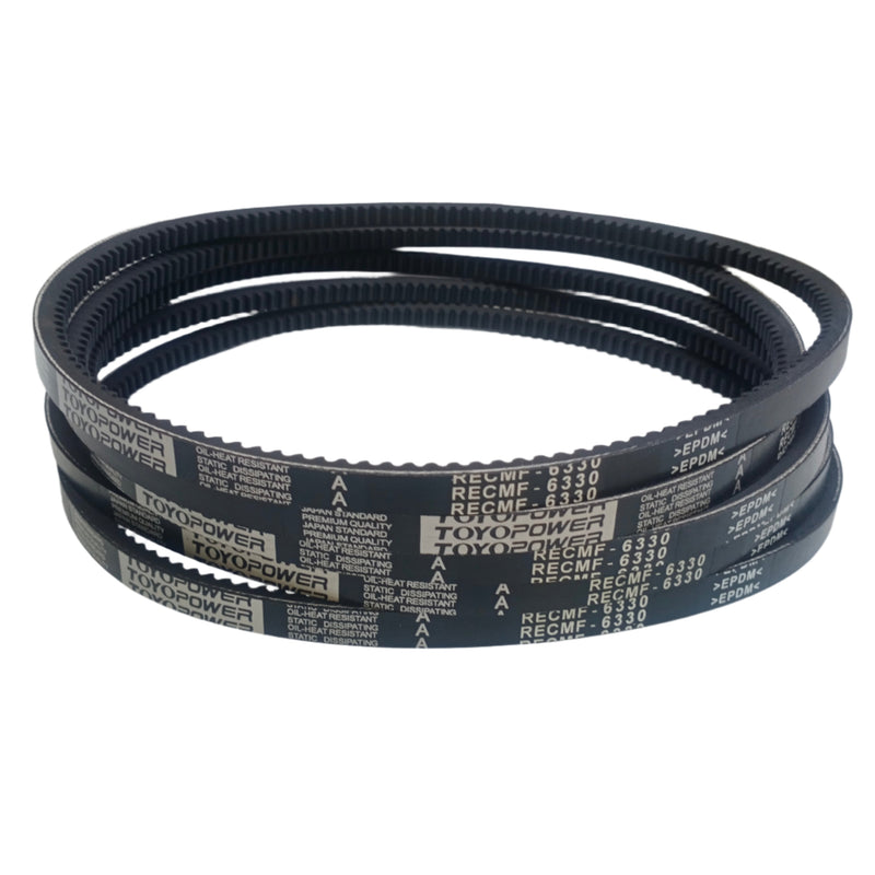 TOYOPOWER Raw Edge Cogged V-Belt RECMF-6330 for Toyota Hiace Commuter