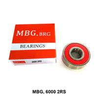 MBG, Deep Groove Ball Bearing, China, 6000, 2RS