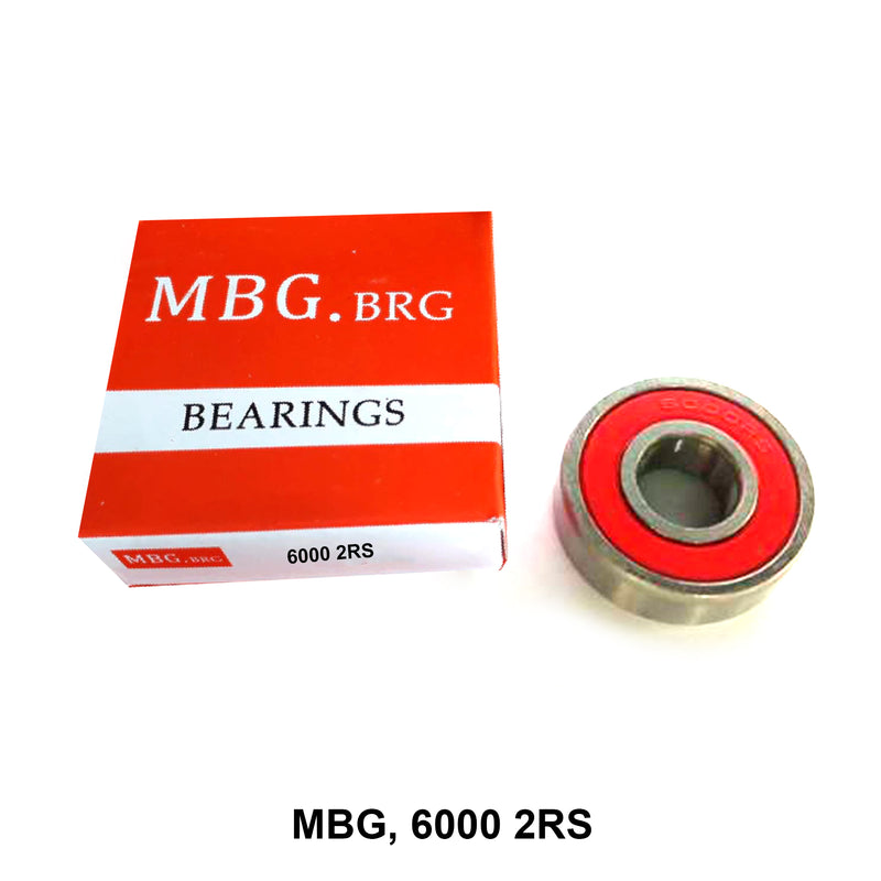 ตลับลูกปืนเม็ดกลมร่องลึก MBG จีน 6000 2RS (121352)