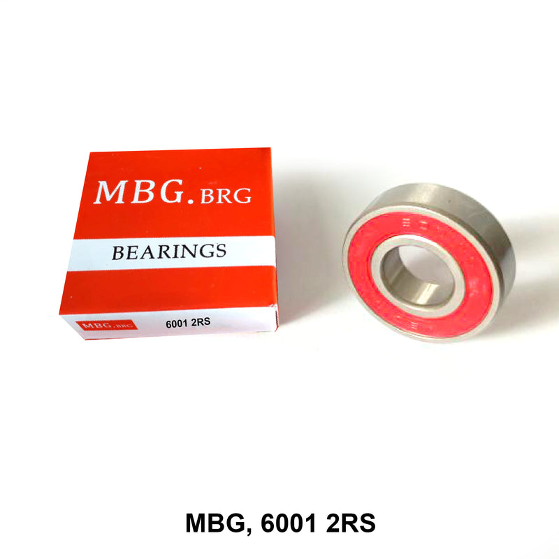 MBG, Deep Groove Ball Bearing, China, 6001, 2RS