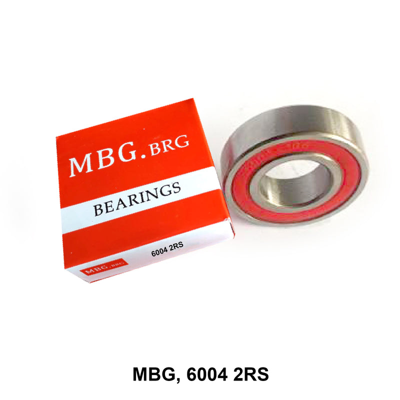 ตลับลูกปืนเม็ดกลมร่องลึก MBG จีน 6004 2RS (121386)
