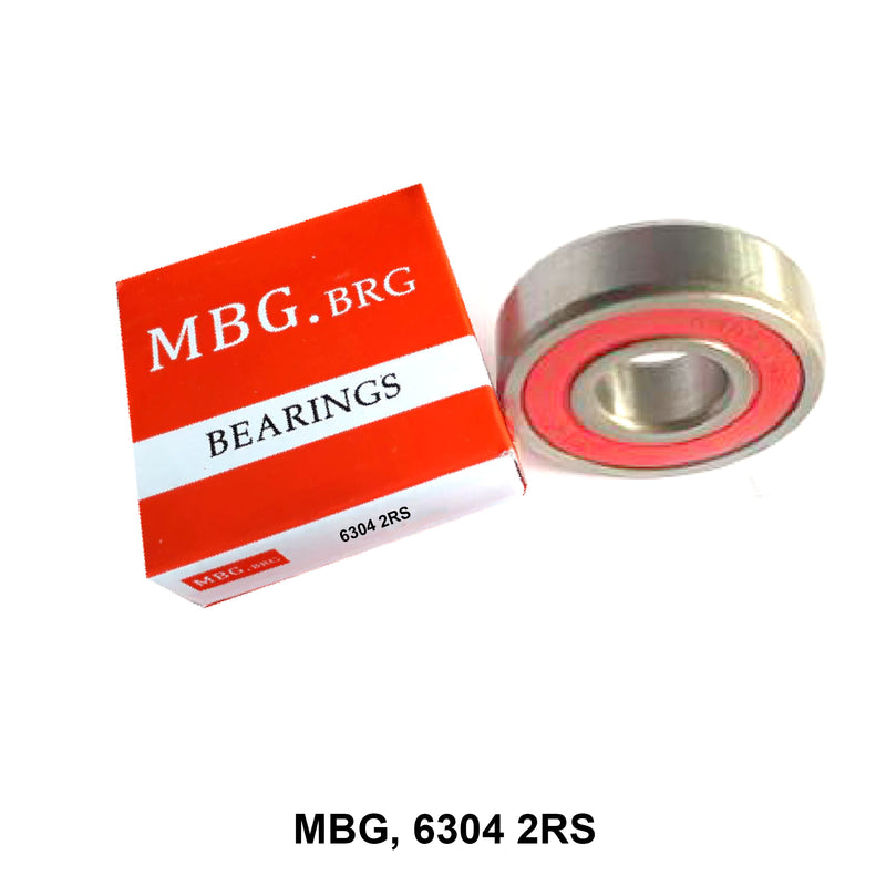 ตลับลูกปืนเม็ดกลมร่องลึก MBG จีน 6304 2RS (121390)