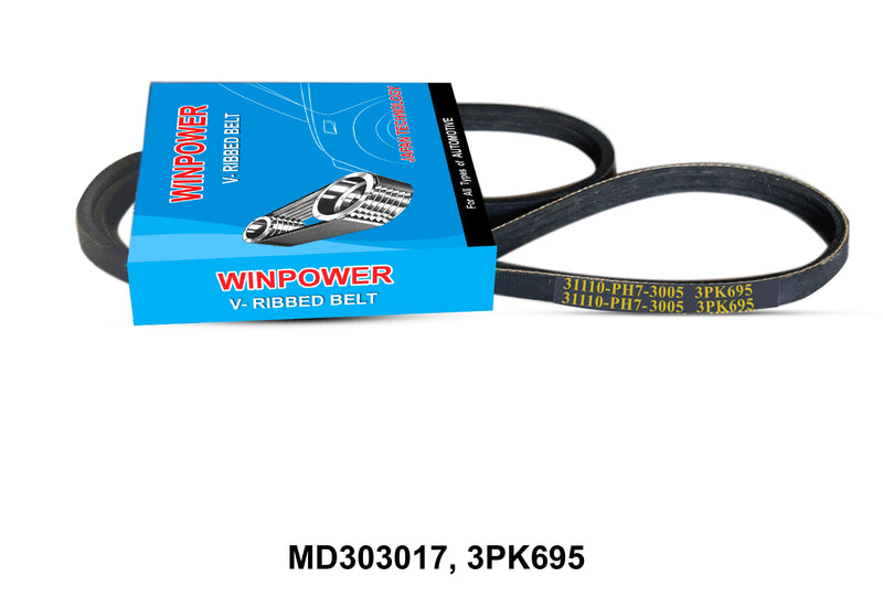 สายพานร่องตัววี WINPOWER, MD303017, 3PK695 (002710)