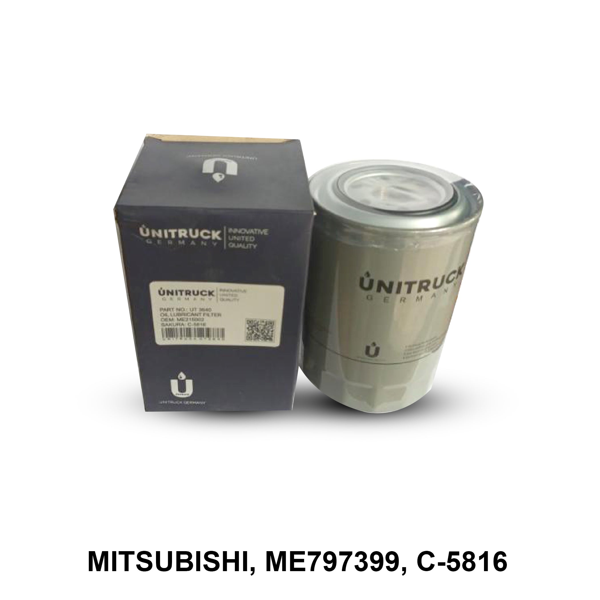 Oil Filter (Spin-On), UNITRUCK, ME797399, C-5816, MITSUBISHI (121338)