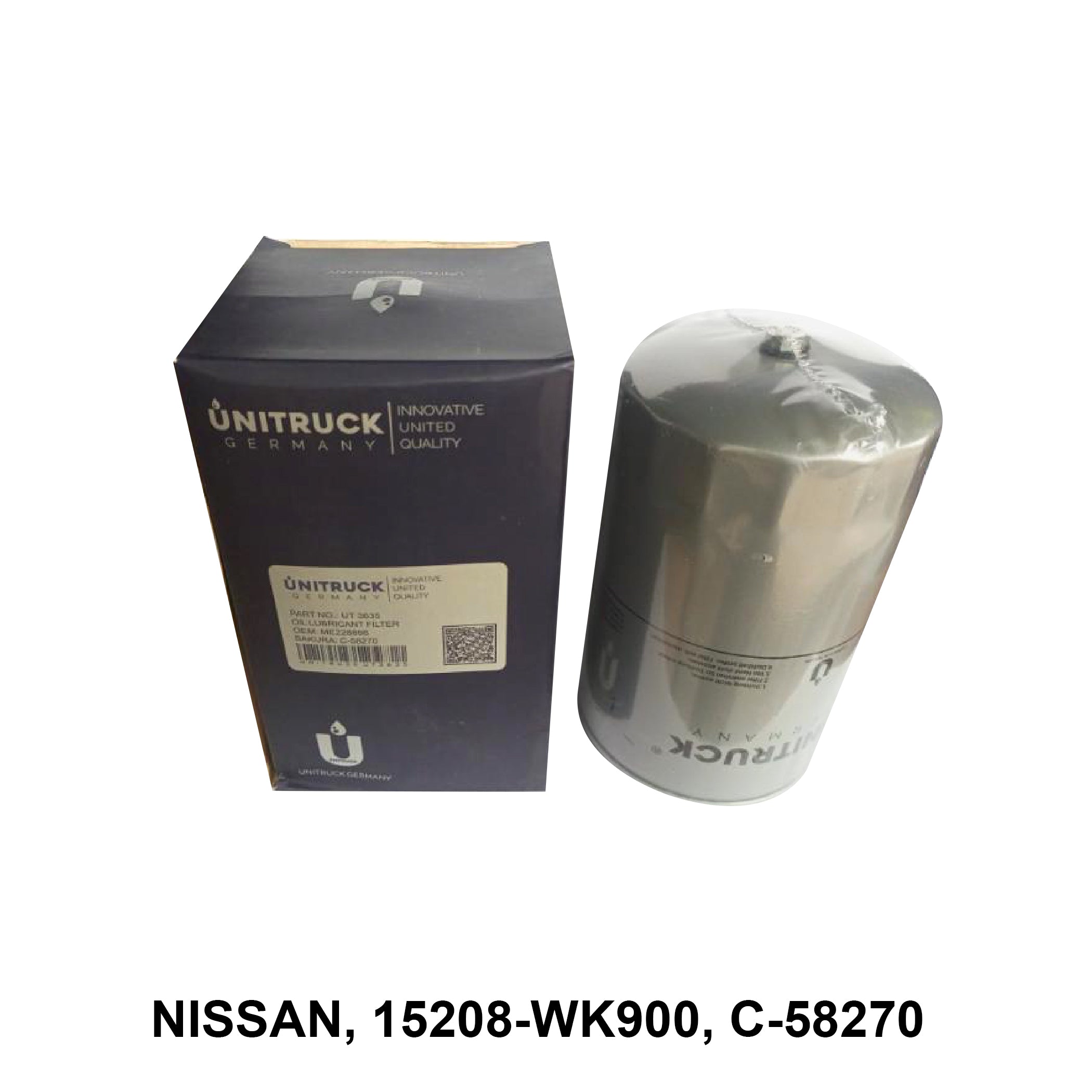 Oil Filter (Spin-On), UNITRUCK, 15208-WK900, C-58270, NISSAN (121342)