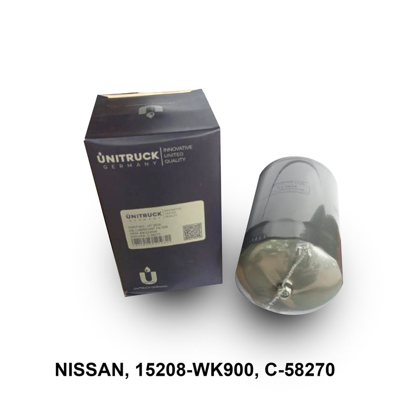 กรองน้ำมันเครื่อง (Spin-On) UNITRUCK, 15208-WK900, C-58270, NISSAN (121342)